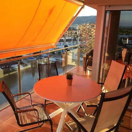Vue Panoramique sur la Mediterrannée, appartement sur canal&proche plage Roses Esterno foto